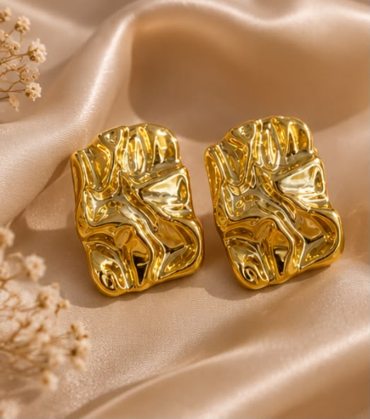 Molten Gold Statement Studs