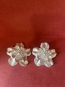 Silver toned flower earring