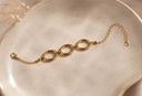Gold oval link bracelet