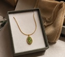 Glow Oval Pendant Necklace-Anti Tarnish