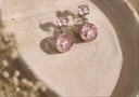 Blush Pink Crystal Drop Earrings