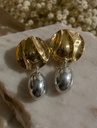 Earrings-gold and silver